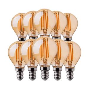 V-TAC VT-1953-N 10 Set E14 LED Lampen - Amber - Golf - IP20 - 4W - 350 Lumen - 2200K