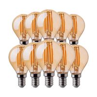 V-TAC VT-1953-N 10 Set E14 LED Lampen - Amber - Golf - IP20 - 4W - 350 Lumen - 2200K - thumbnail