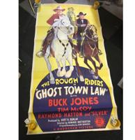 Ghost Town Law Film Poster - Met Buck Jones And Tim McCoy - 1942 - Origineel - 1,97 x 1,02 cm