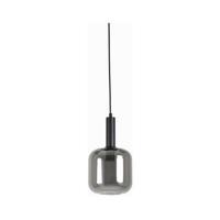 Light & Living Light&living Hanglamp Ø16x26 cm LEKAR zwart+smoke glas