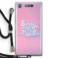 Sorry not sorry: Sony Xperia XZ1 Transparant Hoesje met koord