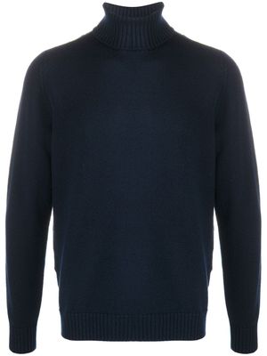 Drumohr pull ajusté à col roulé - Bleu