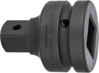 HAZET verloopstuk 1107s · 1 inch (25 mm) vierkant hol · 3/4 inch (20 mm) vierkant massief · lengte: 70 mm