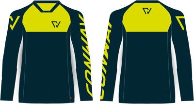 CONWAY Freeride jersey ls size m dark blue/acid