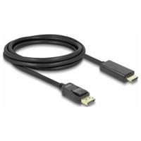 Delock 82587 DisplayPort-kabel DisplayPort / HDMI Aansluitkabel DisplayPort-stekker, HDMI-A-stekker 2 m Zwart Afgeschermd (drievoudig), Vergulde steekcontacten