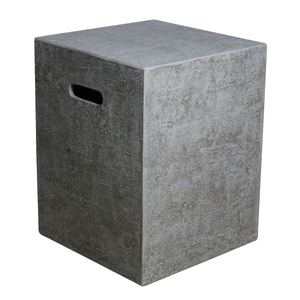 Elementi: Gasfles Cover Betonlook Vierkant 5 kg - Grijs