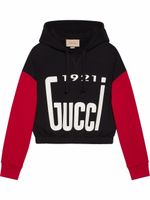 Gucci logo-print drawstring hoodie - Noir - thumbnail