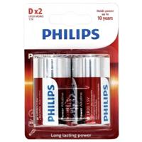 Philips Power LR20 D batterij (mono) Alkaline 1.5 V 2 stuk(s)