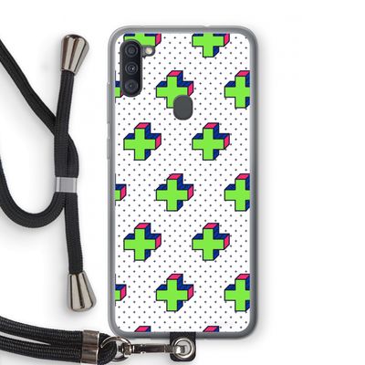 8-bit N°10: Samsung Galaxy A11 Transparant Hoesje met koord
