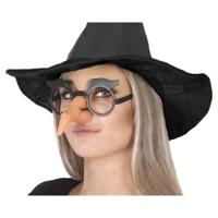 Horror/Halloween heksen verkleed accessoires - bril met heksen neus - Dames - thumbnail