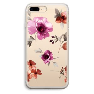 Geschilderde bloemen: iPhone 7 Plus Transparant Hoesje