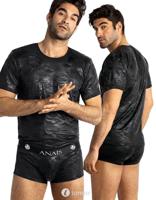 * ANAIS MEN Zwarte shirt in camouflage print, Electro