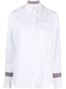 Paul Smith chemise rayée à manches longues - Blanc