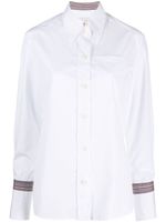 Paul Smith chemise rayée à manches longues - Blanc