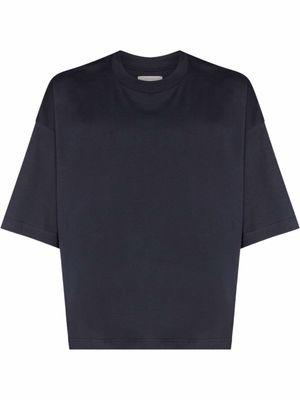Studio Nicholson t-shirt oversize à encolure ras du cou - Bleu