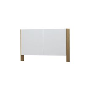 INK SPK3 Spiegelkast - 120x14x74cm - 2 deuren - dubbelzijdige Spiegel - open planchet - schakelaar en stopcontact - MDF Fineer Natur 1110271