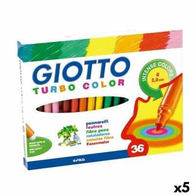 Set Viltstiften Giotto Turbo Color Multicolour (5 Stuks)