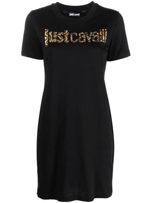 Just Cavalli robe à imprimé animalier - Noir