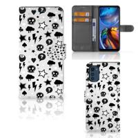 Telefoonhoesje met Naam Motorola Moto E32 | Moto E32s Silver Punk | Portemonnee hoesje
