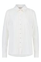 Studio Anneloes Bobby Satin Pinstripe Blouse 09174 Blouse 1191 Off White/light Grey