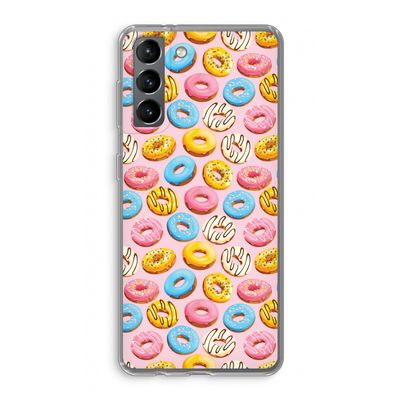 Pink donuts: Samsung Galaxy S21 Transparant Hoesje