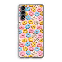 Pink donuts: Samsung Galaxy S21 Transparant Hoesje Pink donuts: Samsung Galaxy S21 Transparant Hoesje