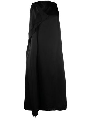 Atlein robe évasée à design asymétrique - Noir