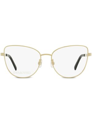 Swarovski lunettes de soleil 5451 à monture papillon - Or