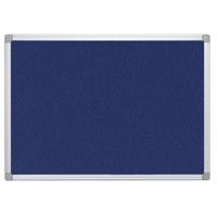 Q-CONNECT textielbord, met aluminium frame, 90 x 60 cm, blauw