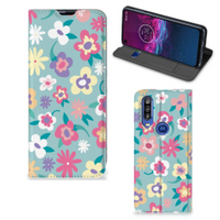 Motorola One Action Smart Cover Flower Power - thumbnail