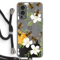 No flowers without bees: OnePlus Nord 2 5G Transparant Hoesje met koord