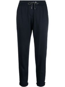 Brunello Cucinelli pantalon court à lien de resserrage - Bleu