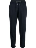 Brunello Cucinelli pantalon court à lien de resserrage - Bleu