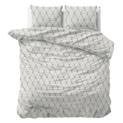 Dekbedovertrek Luka - Eenpersoons (140x200 cm) - Groen Polyester-katoen - Dessin: - Sleeptime Classy - Dekbed-Discounter.nl
