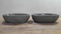 Wastafels riviersteen set RL250342AB, 51x36x15 cm