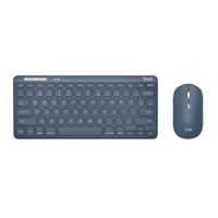 Trust Lyra toetsenbord Inclusief muis RF-draadloos + Bluetooth QWERTY Amerikaans Engels Blauw - thumbnail