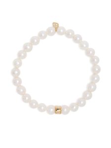 Sydney Evan bracelet à perles Marquise Rondelle en or 14ct - Blanc