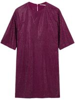 Stella McCartney robe courte à ornements en cristal - Violet - thumbnail