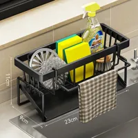 RVS Sponshouder - Vrijstaand Opbergrek voor Keuken | Enkel Niveau | Duurzaam & Roestbestendig RVS Sponshouder - Vrijstaand Opbergrek voor Keuken | Enkel Niveau | Duurzaam & Roestbestendig