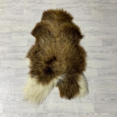 IJslander schapenvacht bruin wit 120x75cm L