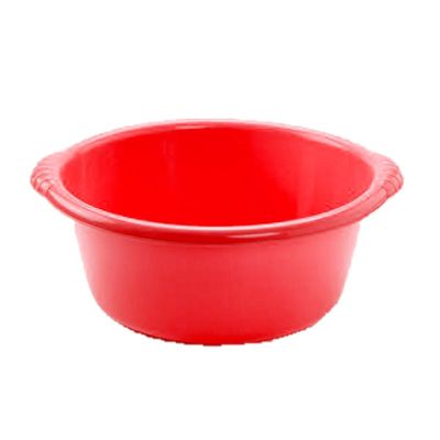 Kunststof teiltje/afwasbak rond 20 liter rood