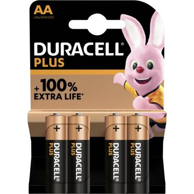 Duracell Plus-AA K4 AA batterij (penlite) Alkaline 1.5 Ah 1.5 V 4 stuk(s)