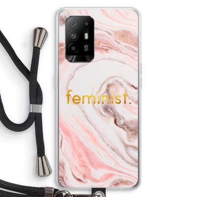 Feminist: Oppo A94 5G Transparant Hoesje met koord
