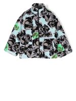 Natasha Zinko Kids veste en polaire Pixel Roses - Bleu