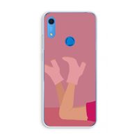 Pink boots: Huawei Y6s Transparant Hoesje