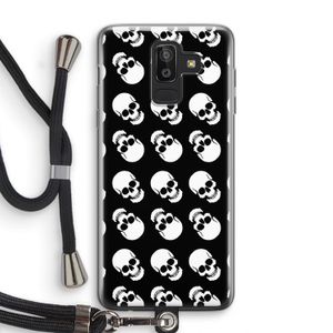 Musketon Skulls: Samsung Galaxy J8 (2018) Transparant Hoesje met koord