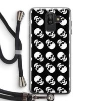 Musketon Skulls: Samsung Galaxy J8 (2018) Transparant Hoesje met koord