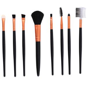 Schmink penselen/kwasten setje van 8x stuks - Cosmetica en schmink - oranje - synthetisch   -