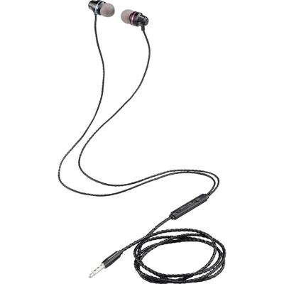 Renkforce RF-IE-JH01 In Ear headset Kabel Zwart Afstandsbediening Telefoon