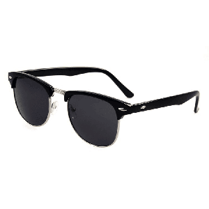 Black Half-Frame Wayfarer Zonnebril